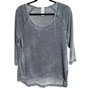 MPG Mondetta Heather Gray Burnout Raglan Top - L